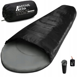 Śpiwór Puchowy Mumia Turystyczny 186 X 75Cm Czarny