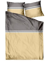 Greno Pościel satynowa 160x200 beżowa szara Amber Frotex