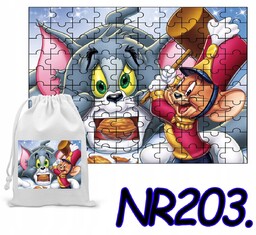 PUZZLE 120 EL. UKŁADANKA PREZENT TOM I JERRY