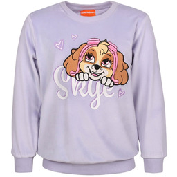 Psi Patrol Skye Liliowa bluza dziecięca, welurowa bluza