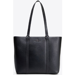 Elegancka torebka shopperka ze skóry naturalnej czarno -