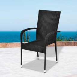 Krzesło czarne technorattan