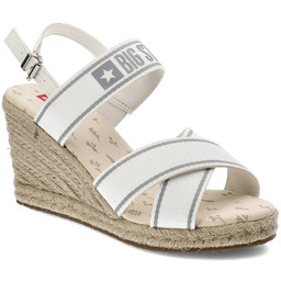 Big Star Białe Sandały Stylowe Espadryle Damskie