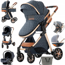 Wózek dziecięcy 3w1 Gondola Spacerówka Nosidełko fotelik samochodowy