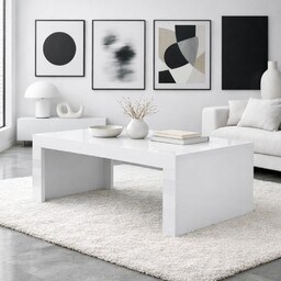 Stolik kawowy prostokątny biały mat / połysk 120