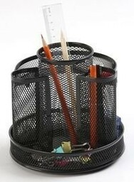 Przybornik na biurko Q-CONNECT Office Set metalowy obrotowy