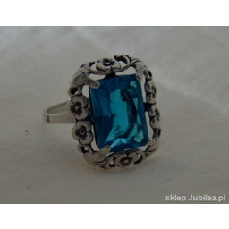 IZMIR - srebrny pierścień z akwamarynem