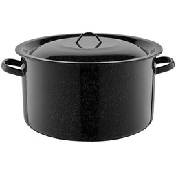 Garnek emaliowany gładki z pokrywką 32 cm 15