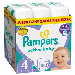 Pampers Active Baby Pieluszki dla dzieci, rozmiar 4,