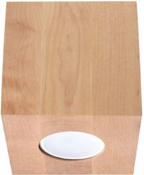 Downlight LAMPA sufitowa Quad SL.0493 Sollux drewniana OPRAWA