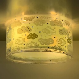Lampa sufitowa Dalber Cloud Green, Ø 33 cm,