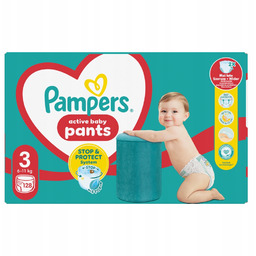 Pieluchy Pampers Pants Pieluchomajtki, rozmiar 3, 128 szt,