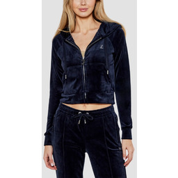 JUICY COUTURE Granatowa bluza damska welurowa Madison