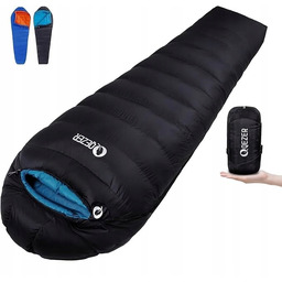 Qezer Śpiwór Puchowy Lekki Ciepły 4 Pory 7°