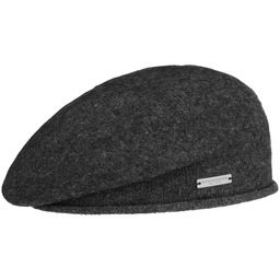 Beret Baskijski z Kaszmirem Lasuna by Seeberger, antracytowy,