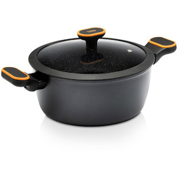 Garnek granitowy ze szklaną pokrywką TERRUNA 24 cm,