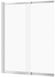 Parawan nawannowy LARGA chrom dwuskrzydłowy 140x115 szkło transparentne