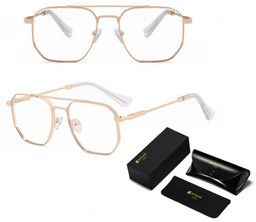 Stylion Okulary pilotki zerówki do komputera BLUE LIGHT