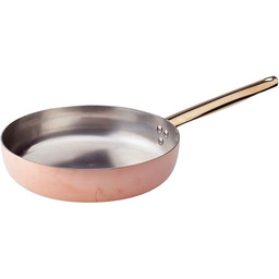 Pentole Agnelli ALCU11136 ręcznie cynowana gładka miedziana patelnia