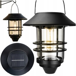 Wisząca Ogrodowa Lampa Latarnia Solarna Led Lampion Czujnik