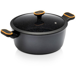 Garnek granitowy ze szklaną pokrywką TERRUNA 28 cm,