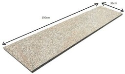 Stopnica granitowa beż płomieniowana G682 150x33x2