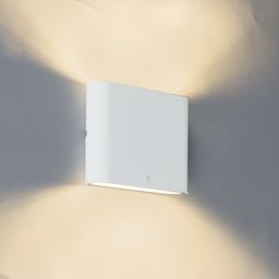 QAZQA Nowoczesna lampa ścienna zewnętrzna biała 11,5 cm