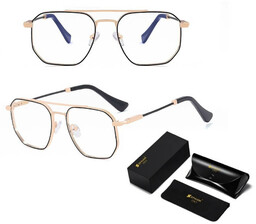 Stylion Okulary pilotki zerówki do komputera BLUE LIGHT