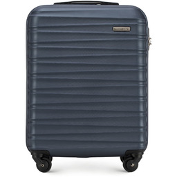 Walizka kabinowa z ABS-u z żebrowaniem granatowa