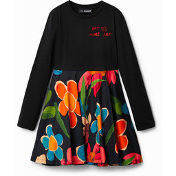 Sukienka dresowa z nadrukiem tekstowym Manifesto