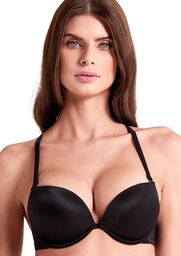 Biustonosz bolkonetka super push-up z fiszbinami czarny 023L