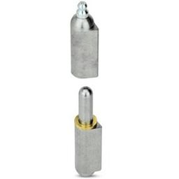 Zawiasy stalowe 120 mm z zamocowanym, stalowym sworzniem