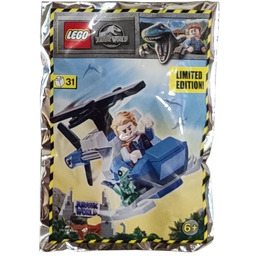 Lego Jurassic World Zestaw - Owen With Helicopter