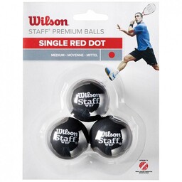 Piłki Squash Wilson Staff ball 3szt 6182 red