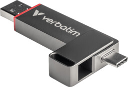 Pamięć USB VERBATIM Dual QuickStick USB-A/USB-C 512GB Szaro-czerwony