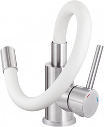 DEANTE BOC W720 Luno stal-biała bateria zlewozmywakowa