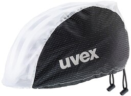 UVEX, Pokrowiec przeciwdeszczowy na kask rowerowy, czarno-biały, rozmiar