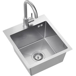 Zlewozmywak jednokomorowy MYQ LEO 10 S LEO10SBS Stalowy