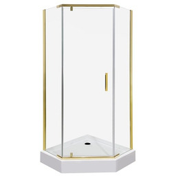 Kabina prysznicowa pięciokątna 90x90 Kora Kerra Gold AUTORYZOWANY