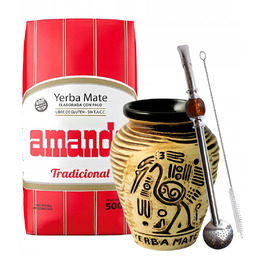 Zestaw Yerba Mate Amanda Elaborada Tradicional + Matero