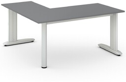 Biurko PRIMO FLEXIBLE 1600 x 1600 mm, grafitowy