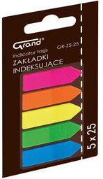 Zakładki indeksujące Grand 45x12mm 5 kolorów