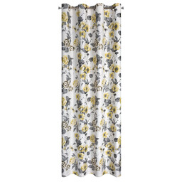 Eurofirany Zasłona 140x250 Delia biała żółta szara kwiaty
