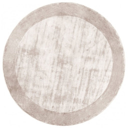 Dywan okrągły z wiskozy TERE Silver Beżowy