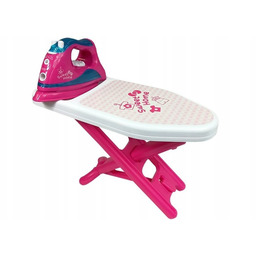 Różowe Żelazko Zestaw do Prasowania Deska Wieszaki