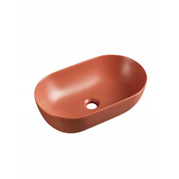 Uptrend umywalka nablatowa owalna 50x30cm iron red mat