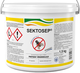 Sektosep 1,5 kg. Oprysk na muchy. Permetryna proszek
