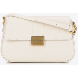 Mała listonoszka ze skóry naturalnej z ozdobnym zapięciem