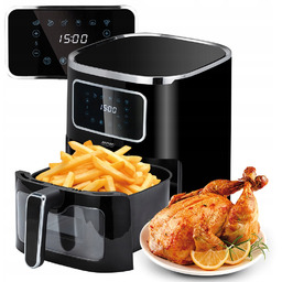 Frytkownica beztłuszczowa air fryer 5l czarna Mpm MFR-09