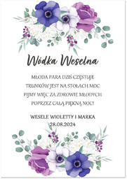 Etykiety personalizowane na butelkę z Wódką Weselną -